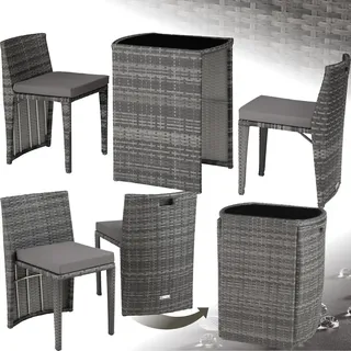 Tectake Hamburg Set 7-tlg. Grau