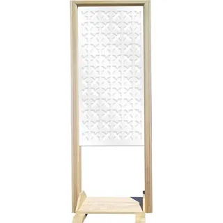 CRUSADES – Raumteiler – Modulierbarer Paravent – 70x190 cm – aus Holz und PVC weiß