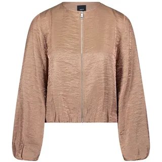 Jackenblazer ZERO "Jacke mit Knittereffekt", Damen, Gr. 36, beige (mountain trail), Obermaterial: 85% Viskose CV. 15% Polyamid PA., Blazer Jackenblazer