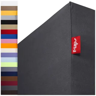 r-up Spannbettlaken Baumwolle 90 x 200 - 100 x 200 cm grau