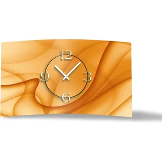 Abstrakt apricot Designer Wanduhr modernes Wanduhren Design leise kein ticken dixtime 3D-0039 - Orange