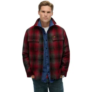 Superdry Miller Überhemd - Western Ombre Red - XL