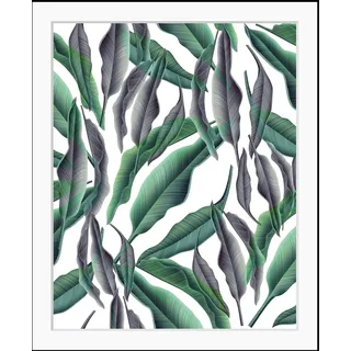 queence Bild »Julia« Blätter   Kunst   Pflanzen   Pflanzenbilder HD Premium Poster-Druck inkl. Holzrahmen, grün