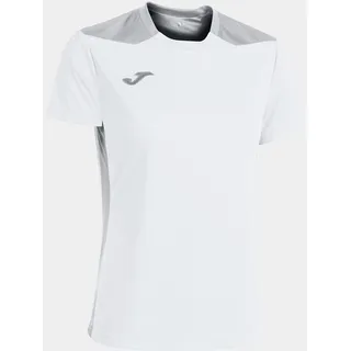 Joma Championship Vi Damen-T-Shirt, Damen, Unterhemd, 901265.211.XL, Weiß-Grau, XL
