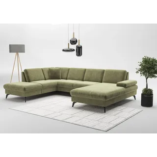 sit&more Wohnlandschaft »Morris Jubi U-Form, B: 300 cm« mit Armteilfunktion & 1 Zierkissen, optional Bettfunktion,