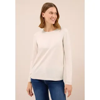 Cecil Damen, 3015619 Basic Pullover, oat milk beige melange, M