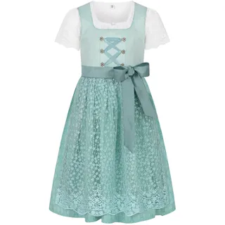 Dirndl NÜBLER "Kinderdirndl Gundi", Mädchen, Gr. 128, EURO, blau, Obermaterial: 100% Polyester PES., Kleider Dirndl