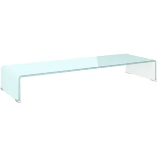 vidaXL TV-Aufsatz/Monitorerhöhung Glas Grün 90x30x13 cm - Grün