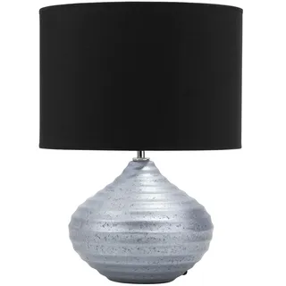 Beliani Tischlampe Silber Schwarz