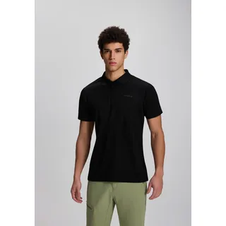 Poloshirt ICEPEAK "H POLOSHIRT BELLMONT", Herren, Gr. 4XL, schwarz, Obermaterial: 100% Polyester, Bündchen, Shirts Poloshirt, sportlicher Schnitt, Polokragen mit Knopfleiste