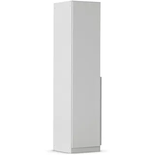 Rauch Möbel Alabama, Kleiderschrank für Schlafzimmer, Kinderzimmer, Wohnzimmer, Garderobe, Flur, 1-türig, mit Zubehör Basic, Farbe Seidengrau, Breite 47 cm