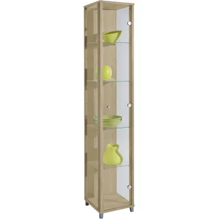 fif Möbel Standvitrine OPTIMA 32 x 33 x 172 cm Braun