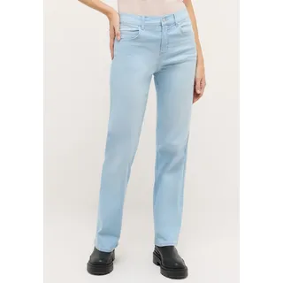 Straight-Jeans ANGELS "Lara", Damen, Gr. 38, Länge 32, bleached blau used, Denim/Jeans, Obermaterial: 89% Baumwolle, 8% Polyester, 3% Elasthan, Jeans Straight-Jeans, Wide Leg