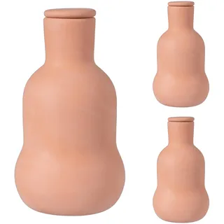 Relaxdays Ollas 3er Set 500 x 500 x 500 cm Terrakotta