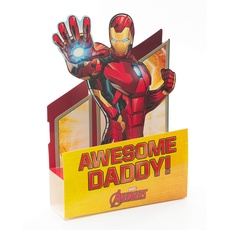 Marvel Vatertagskarte für Papa mit Umschlag – 3D-Iron-Man-Design, von UK Greetings