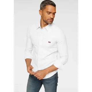 Levis Jeanshemd "BATTERY HM SHIRT SLIM" mit Logobadge, reinweiß