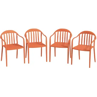 Outsunny Gartenstuhl 57 x 54 x 78 cm rot 4 St.