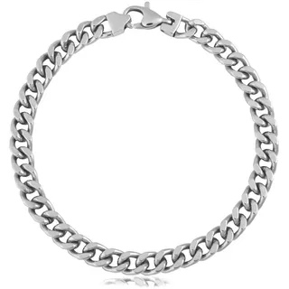 Edelstahlarmband FIRETTI "Schmuck Geschenk Armkette Panzerkette" Gr. 23, silber (silberfarben), Armbänder, Herren, 23, Edelstahl, Edelstahlarmband
