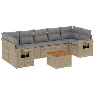 VidaXL 3224477, Hellgrau, Rattan, Stahl, Akazienholz, 110 kg, Erwachsene & Kinder, 550 mm, 550 mm - Hellgrau