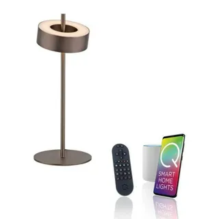 PAUL NEUHAUS LED-Tischleuchte Q-ROTATE, dunkelbraun, Smarthome ZigBee, 2700–5000 K, Teilenummer 4324-34 - Dunkelbraun