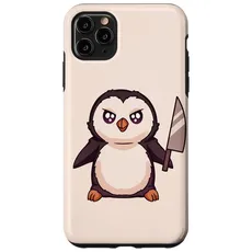 Hülle für iPhone 11 Pro Max Pinguin mit Messer