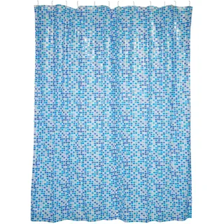 MSV Duschvorhang Shelby 180 x 200 cm blau