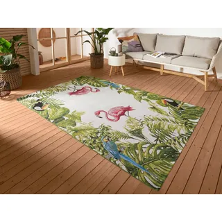 HANSE HOME »Tropical Birds« rechteckig 3 mm Höhe In-& Outdoor, Teppich, Wetterfest, Balkon, Garten, Wohnzimmer, Floral,