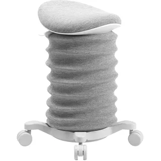 TOPSTAR Sitness 4D mit Rollen AGR-Zertifiziert Dynamischer Sitzhocker papyurs -grau, ergonomischer Bürohocker - höhenverstellbar - stärkt den Rücken - entlastet die Bandscheiben