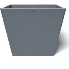 POTS&MORE Pflanztopf Prismo 50 (50 cm, quadratische Form, Farbe Grau, Höhe 40,5 cm, Übertopf Kunststoff, für Zimmerpflanzen) VP025001