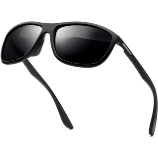 KANASTAL Sonnenbrille Damen Herren Polarisierte Schwarz Sonnenbrille Sport Sonnenbrillen Retro Sonnenbrille Klassische Fahrende Sportbrille UV400 Schutz