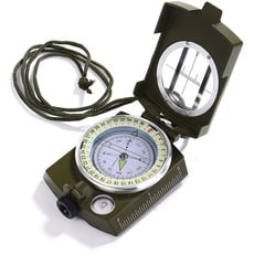 GWHOLE Kompass Militär Marschkompass mit Tasche für Camping, Wanderung, deutsche Anleitung
