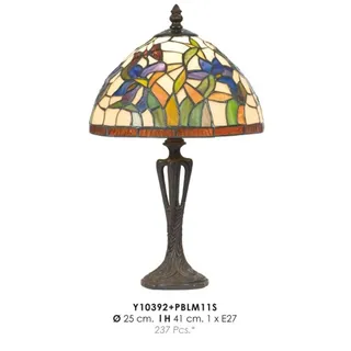 Casa Padrino Tiffany Tischleuchte im Jugendstil, buntes Glas, Durchmesser 25 cm, Höhe 41 cm