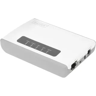 Digitus DN-13024 2-Port USB 2,0 Wireless Multifunction Network Server 300 Mbps