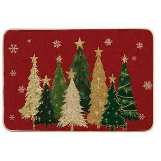 Artoid Mode Sterne Bäume Schneeflocken Weihnachten Fußmatte, Merry Christmas Dekoration Küche Teppich Bodenmatte für Innen Außen Dekor 40x60 cm