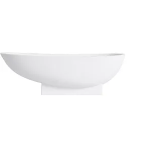Steinberg Serie 490 Badewanne, freistehend, oval, 1800x820mm, SOLIDSurface, Mattweiß, 4908400W