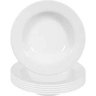 SELTMANN WEIDEN Suppenteller »Suppenteller Rondo/Liane ø 22,3 cm 6er Set weiß«, weiß