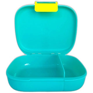 Tupperware to Go 1, 2, 3 Lunchbox mit Unterteilung Trennwand türkis gelb Schule Kinder