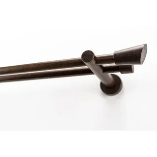 GARESA Vorhangstange 2-läufig Ø 20 mm 250 cm Braun