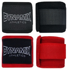 Dynamix Athletics Kinder Handbandagen 1,50m - Elastische Boxbandagen für Kids MMA Boxen Muay Thai Sparring - Daumenschlaufe und Klettverschluss (Schwarz)