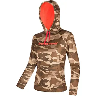 TRANGOWORLD Damen Poppi-P Sweatshirt, braun/Fluorkoralle, M