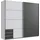 Schwebetürenschrank Emden 225 x 210 x 65 cm Weiß/Grau