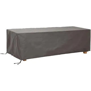 Perel Schutzhülle für Gartentisch - max. 220 cm, Grau, rechteckig, 225 x 105 x 75 cm