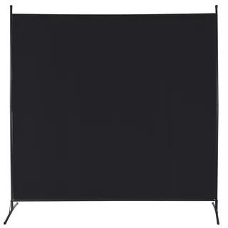 REDCAMP Freistehend Raumteiler 1 Teilig, 176x180 cm Tragbare Trennwand Sichtschutz, Stoff Raumtrenner innen Outdoor für Schlafzimmer Wohnzimmer Büro Garten Balkon Terrasse, Schwarz