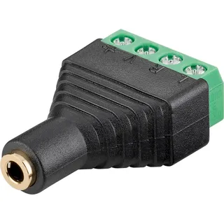 goobay Terminal Block 4-pin > Klinke 3,5 mm Buchse (4-Pin, stereo), - Schraubbefestigung