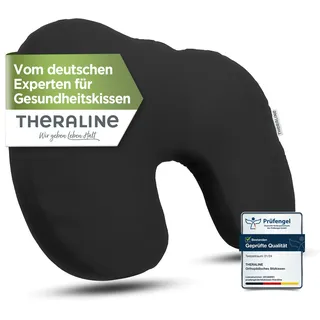 Theraline Orthopädisches Sitzkissen mit PUR Schaum & Perlen, ergonomisches Sitzpolster bei Bandscheibenvorfall, Steißbeinkissen, Sitzkissen Bürostuhl mit atmungsaktivem Bezug, waschbar bei bis zu 60°C