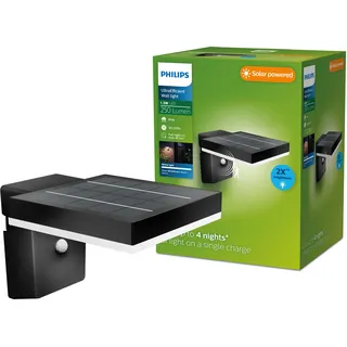 Philips Außenwandleuchte Kunststoff 13,5 cm inkl. Bewegungsmelder schwarz