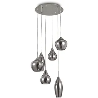 Ideal Lux Pendelleuchte Soft SP6 Glas Grau Rauch