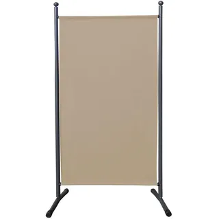 Quick Star Paravent 180 x 78 cm Stoff Raumteiler Klein Stellwand Trennwand Balkon Sichtschutz Sand