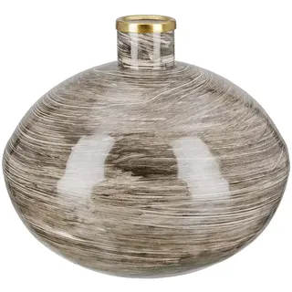 Gilde Vase Blumenvase aus Metall - Deko Wohnzimmer Geschenk für Frauen Geburtstag Muttertag - Farbe braun Gold Höhe 20 cm