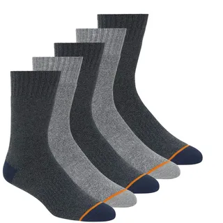 Weatherproof Herren 5er-Pack Thermosocken, Mittelgrau, 43-47 EU